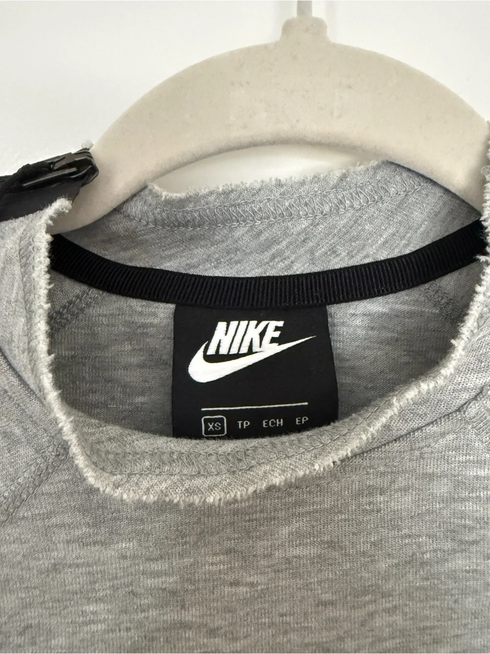 Nike Women’s Grey Cropped Mock Neck Tee - Athleisure Casual Everyday Top